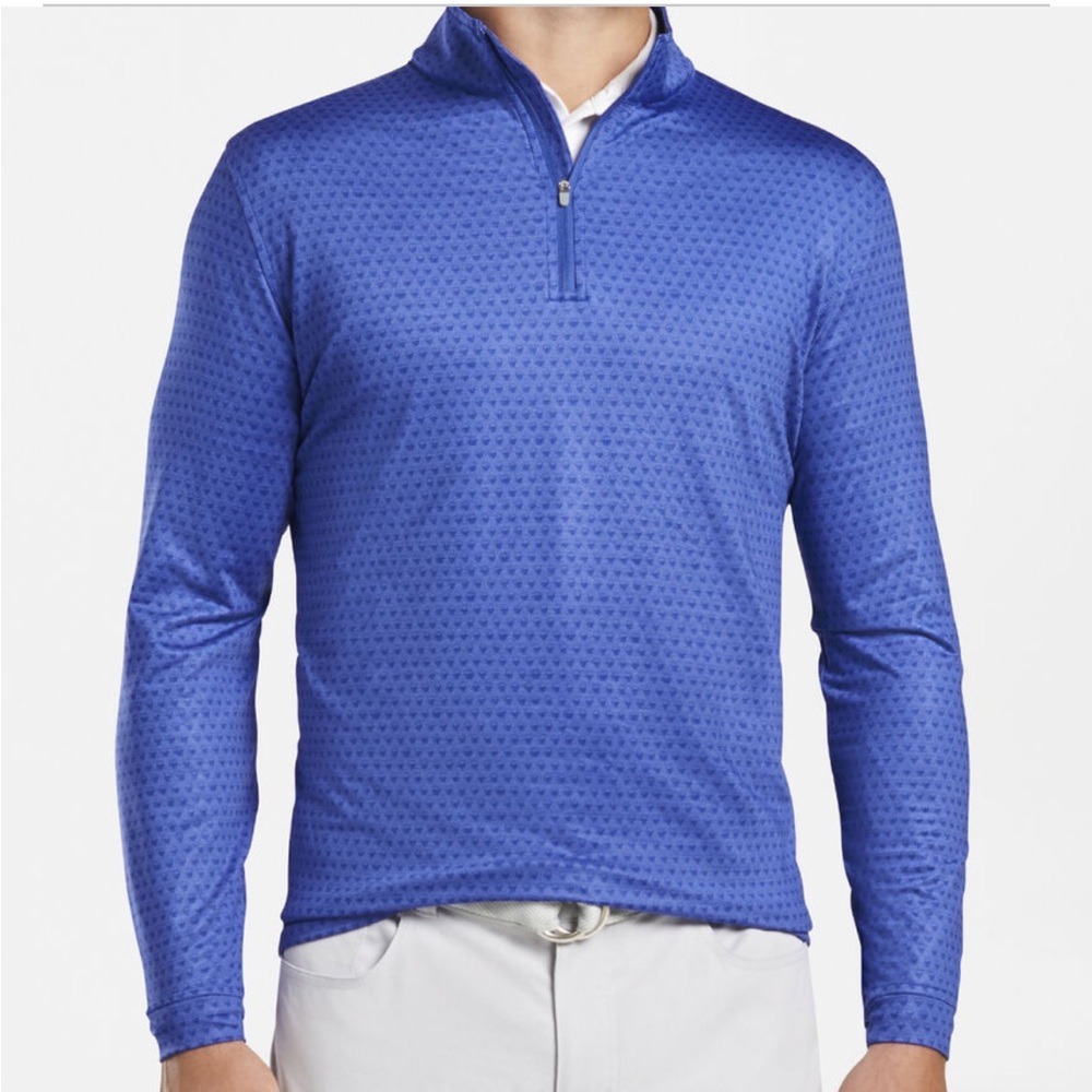 Peter Millar Skulls Blue Quarter Zip - Perfect Condition